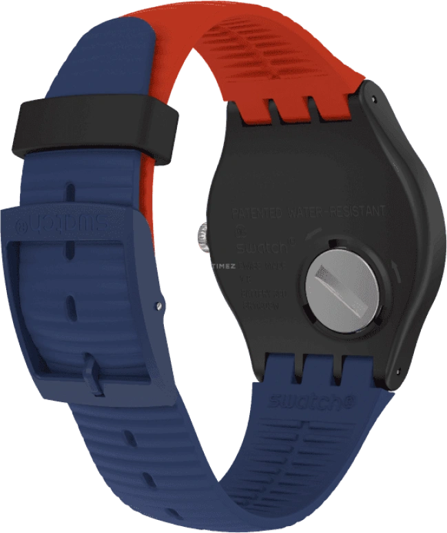 Swatch,Originals 41mm,41mm,Plastic,Multi-Color,Quartz,Round,Black,SUOB171
