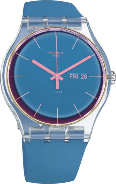 Swatch,Originals 41mm,41mm,Plastic,Blue,SUOK711