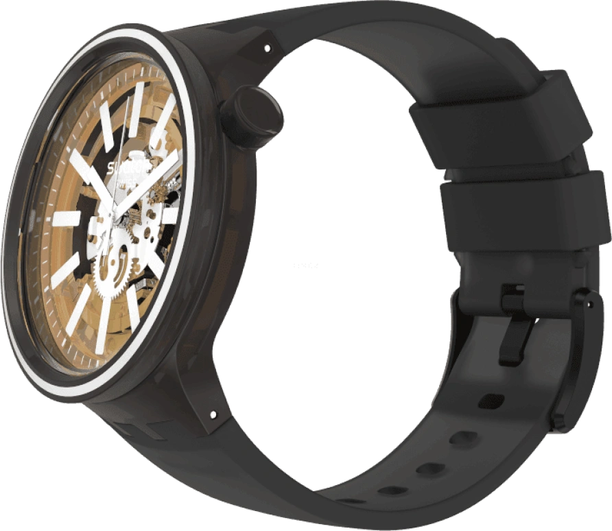 Swatch,THE BOLD 47mm,47mm,Plastic,Yellow,SO27B114