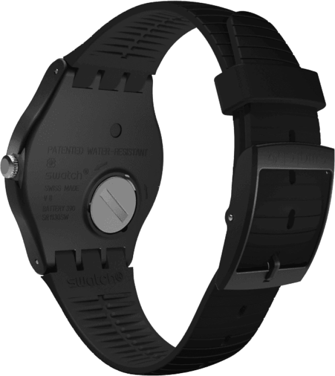 Swatch,Originals 41x47.40mm,41x47.40mm,Plastic,Black,Quartz,Sapphire,Crystal Glass,Round,SUOB402