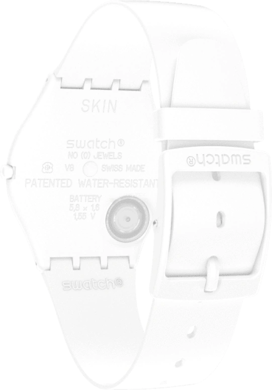 Swatch,SKIN 34mm,34mm,Ceramic,White,Quartz,SS09W100