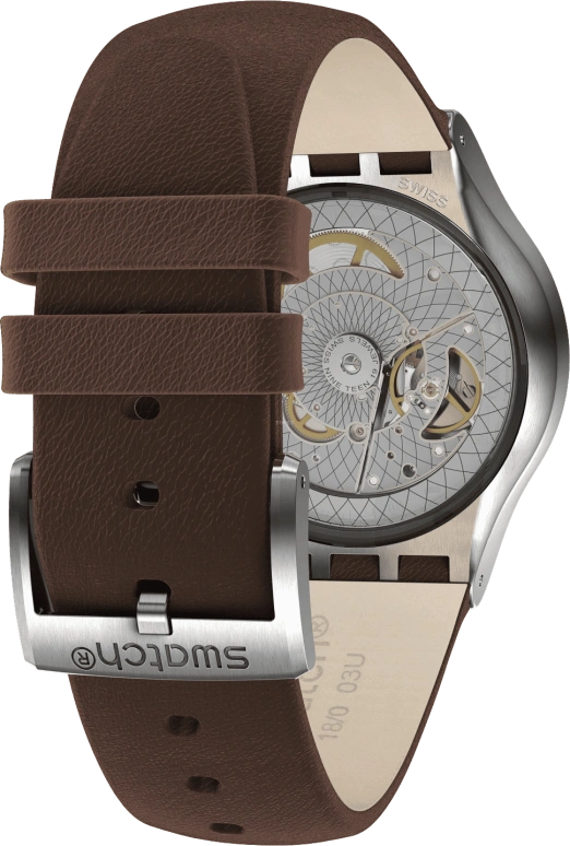 Swatch,IRONY 42mm,42mm,Stainless Steel,Blue,Open,SY23S410