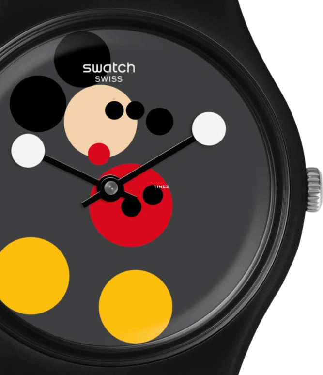 Swatch,Originals 34mm,34mm,Plastic,Black,Quartz,Tonneau,GZ323S
