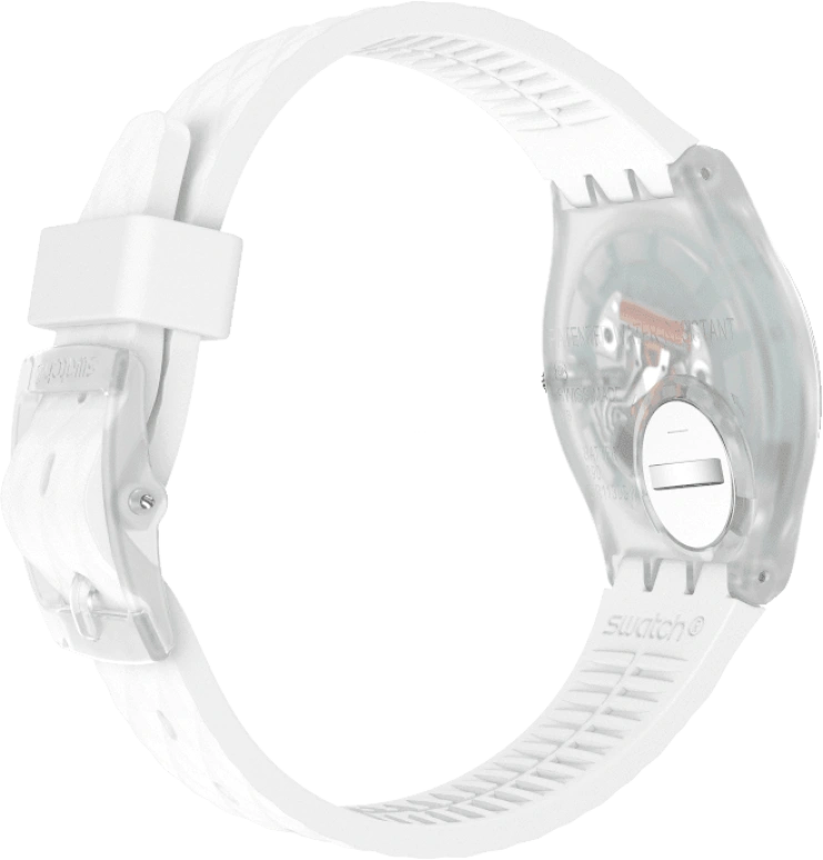 Swatch,Originals 34mm,34mm,Plastic,White,Quartz,Baton,GE286