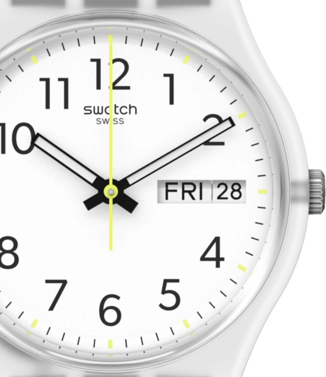 Swatch,Originals 34mm,34mm,White,Open,GE726