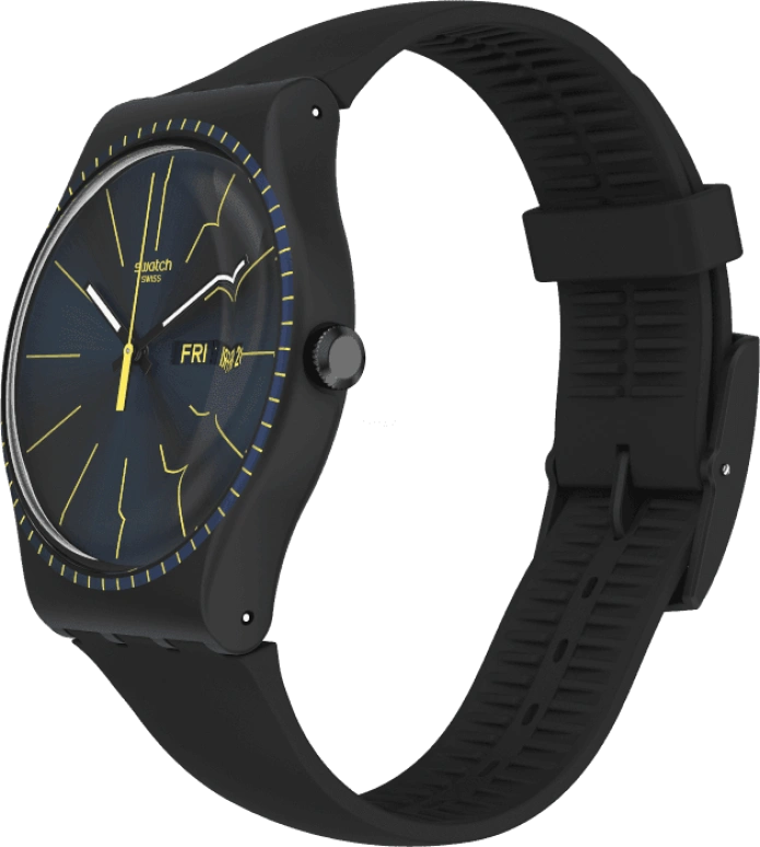Swatch,Originals 41x47.40mm,41x47.40mm,Plastic,Black,SUOB731