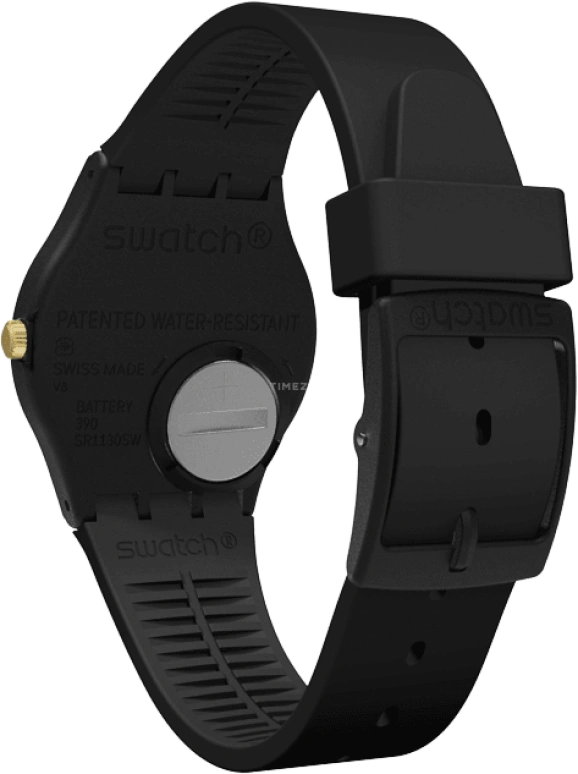 Swatch,Originals 34mm,34mm,Plastic,Black,Quartz,Round,GB274