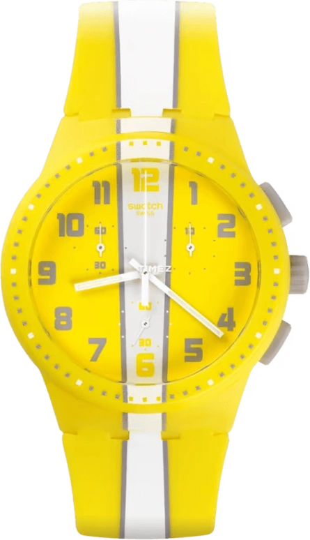 Swatch,Other 42mm,42mm,Plastic,Yellow,Quartz,Countdown,SUSJ100