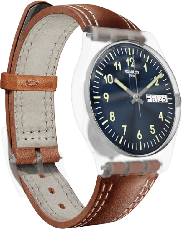 Swatch,Originals 34mm,34mm,Plastic,Blue,GE709
