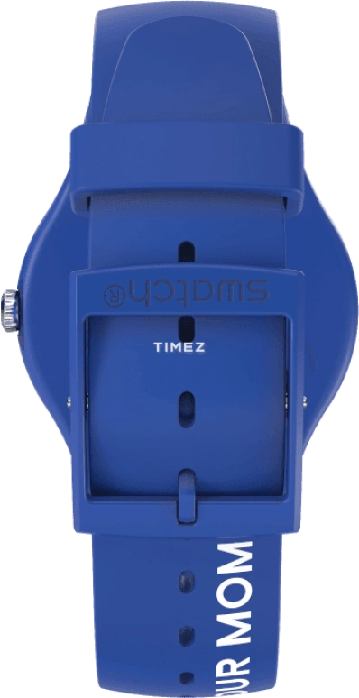 Swatch,Originals 41mm,41mm,Bio-sourced,White,Quartz,Round,Blue,SO29Z704