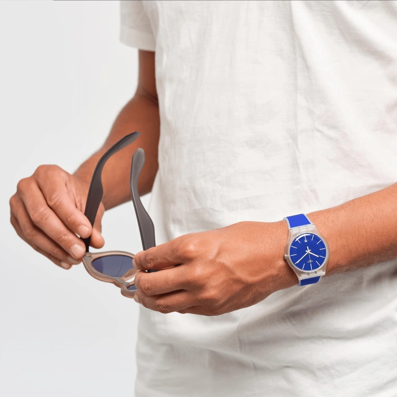 Swatch,Originals 41mm,41mm,Blue,Open,SO29K400