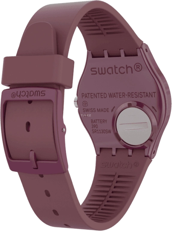 Swatch,Originals 34mm,34mm,Plastic,Purple Red,Closed,GR405