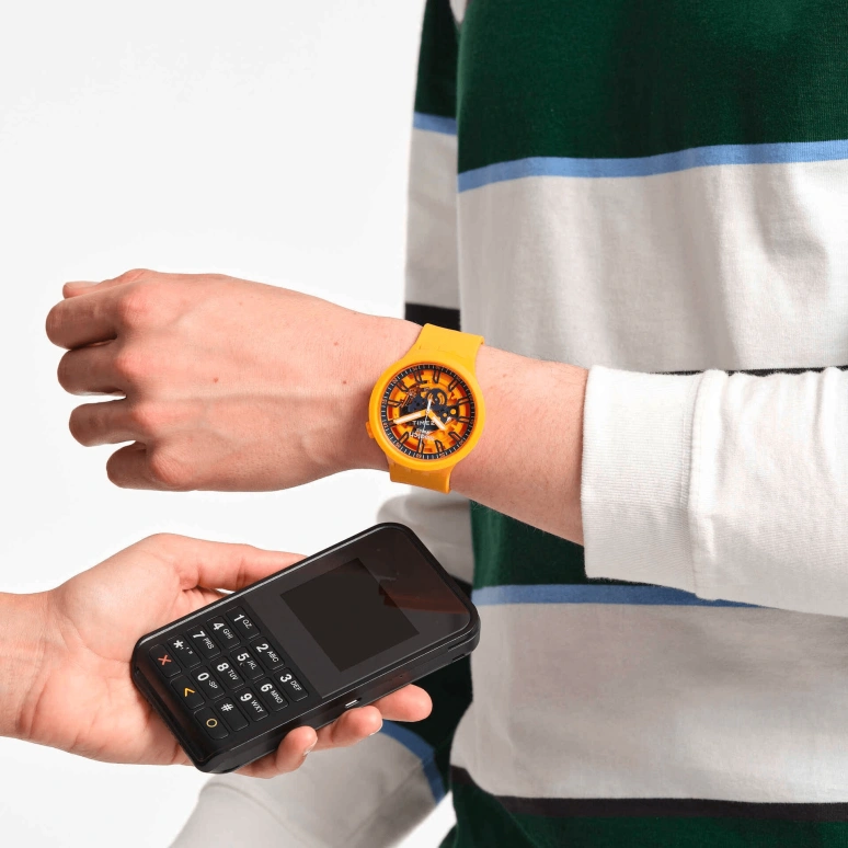 Swatch,Other 47mm,47mm,Plastic,Orange,Skeleton,Quartz,Crystal Glass,Sapphire,Round,SB01O100,SB01O100-5300