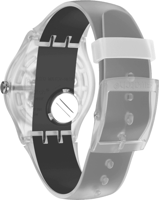 Swatch,Originals 41mm,41mm,Plastic,Skeleton,Quartz,Round,Transparent,SUOK157