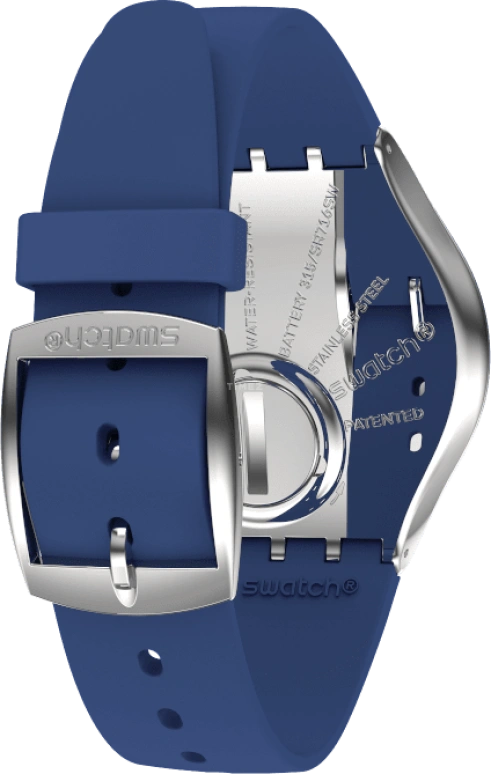 Swatch,SKIN 38mm,38mm,Blue,Sapphire,Crystal Glass,SYXS132