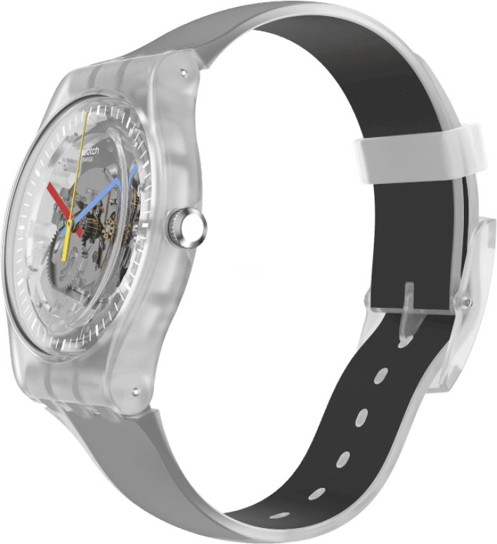 Swatch,Originals 41mm,41mm,Plastic,Skeleton,Quartz,Round,Transparent,SUOK157