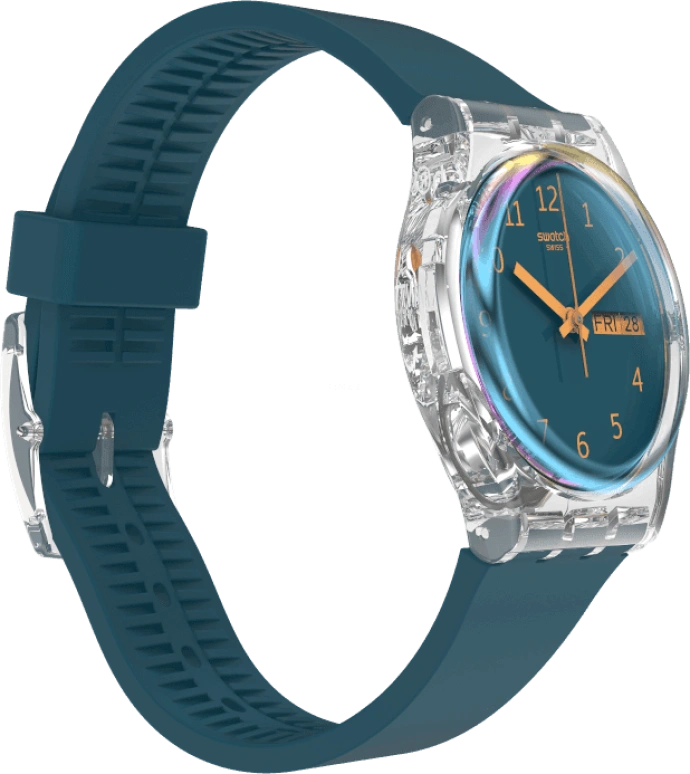 Swatch,Originals 34x39.20mm,34x39.20mm,Plastic,Coffee,Cyan,GE721