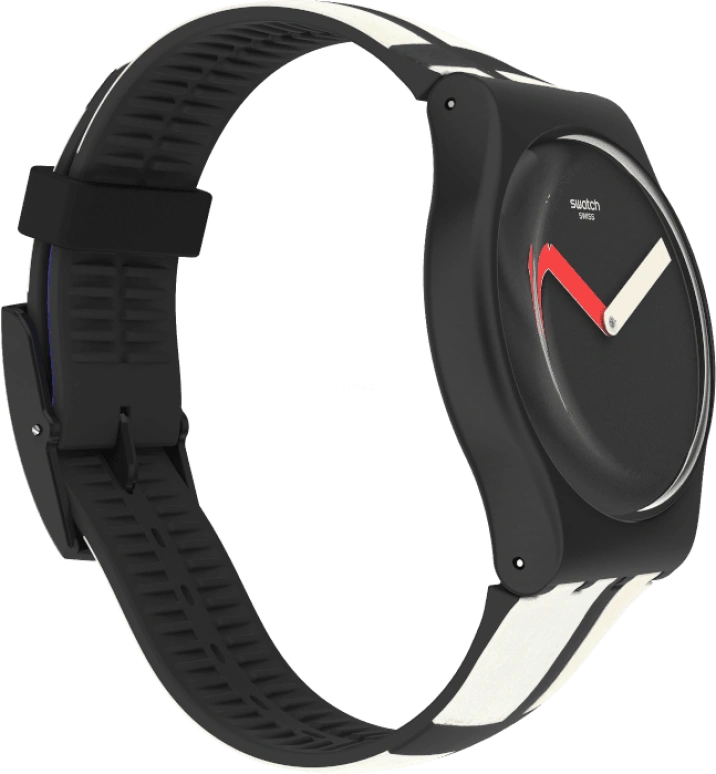 Swatch,Originals 41mm,41mm,Plastic,Black,Quartz,Sapphire,Crystal Glass,Round,SUOZ344