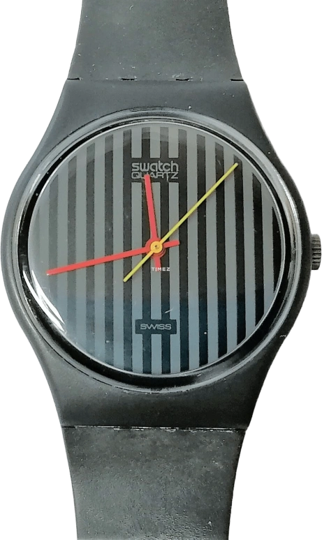 Swatch,Other 34mm,34mm,Plastic,Black,Grey,Quartz,Sapphire,Crystal Glass,Round,GA102