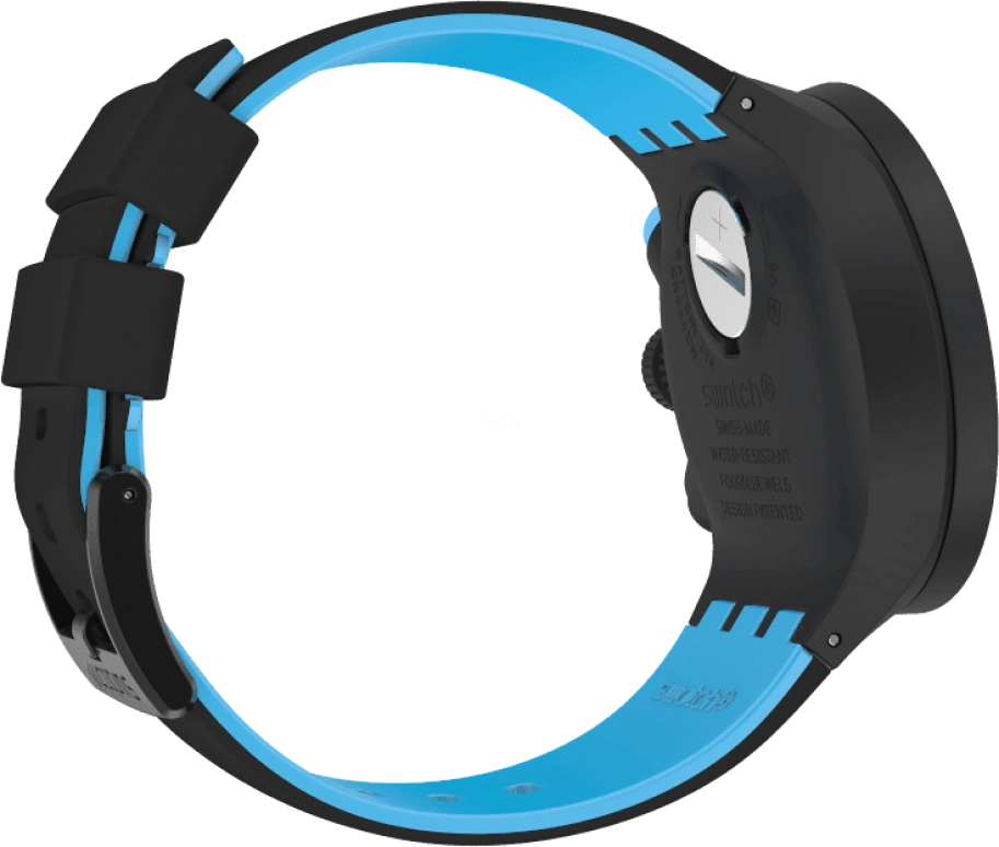 Swatch,THE BOLD 47mm,47mm,Plastic,Black,Sapphire,Crystal Glass,Closed,SB02B401