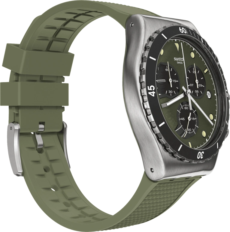 Swatch,IRONY 43mm,43mm,Stainless Steel,Green,YVS488