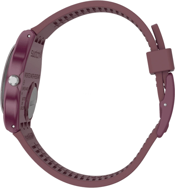 Swatch,Originals 34mm,34mm,Plastic,Purple Red,Closed,GR405