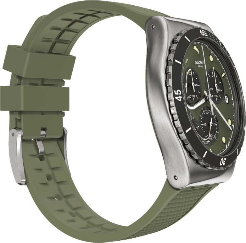 Swatch,IRONY 43mm,43mm,Stainless Steel,Green,YVS488
