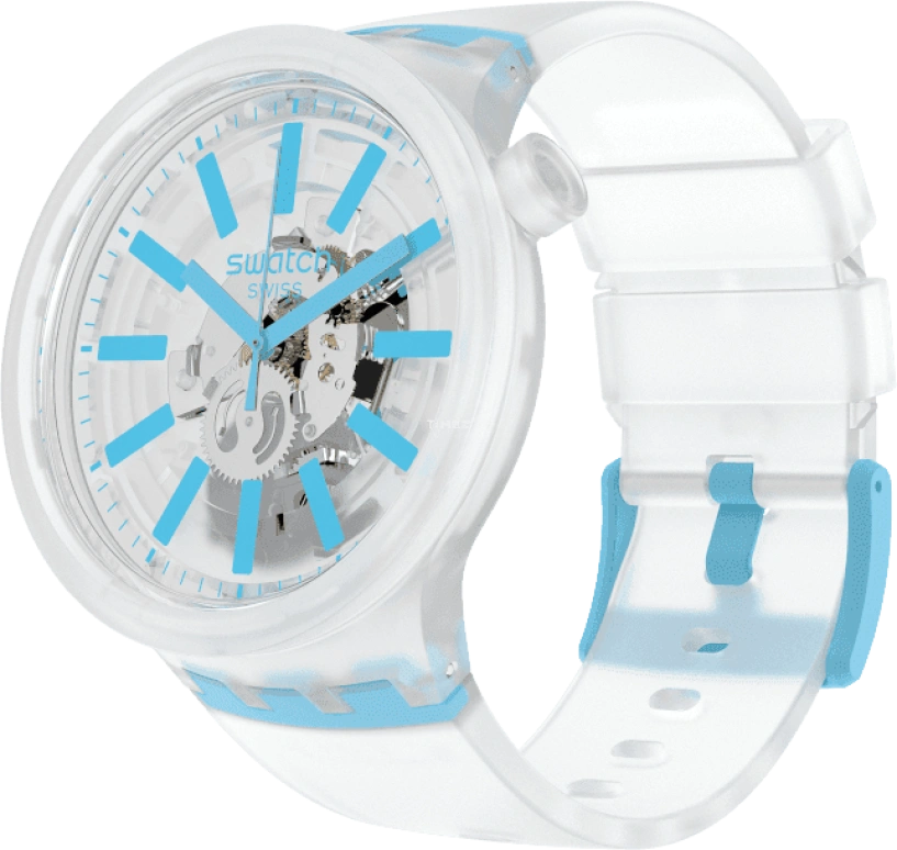 Swatch,THE BOLD 47mm,47mm,Plastic,White,SO27E105