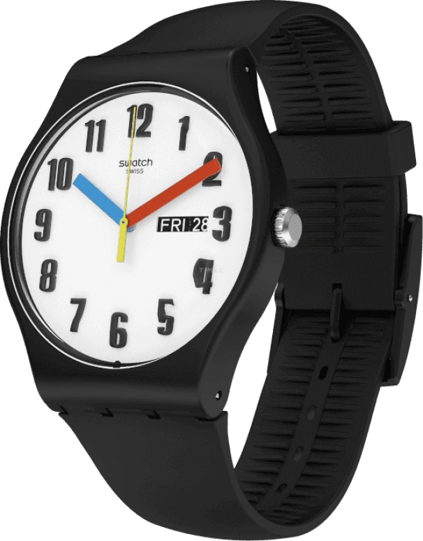 Swatch,Originals 41mm,41mm,Plastic,White,Quartz,Date,Day,SUOB728