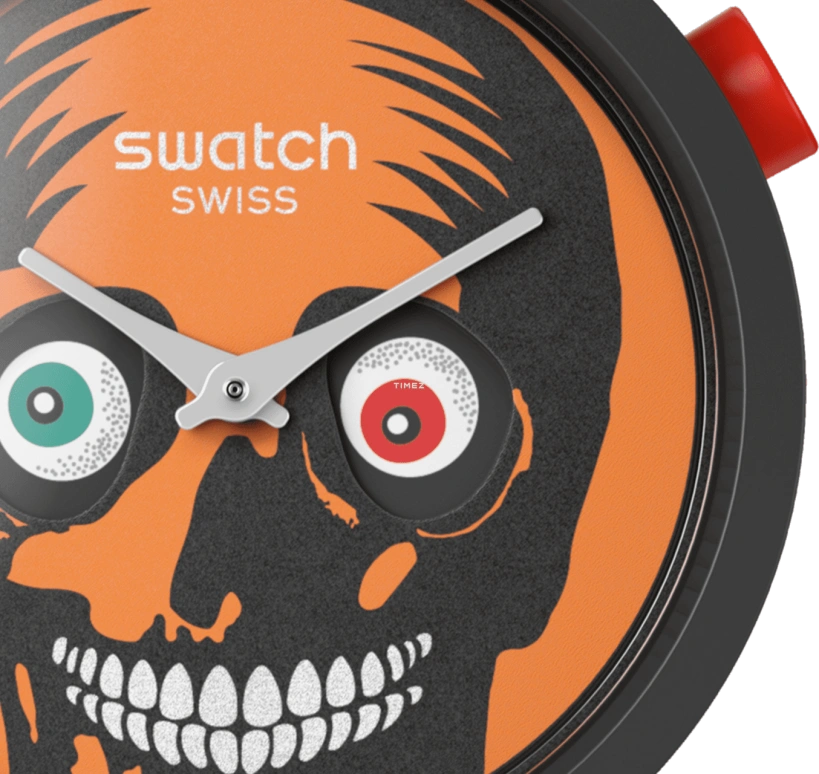 Swatch,Other 47mm,47mm,Bioceramic,Orange,Quartz,Sapphire,Crystal Glass,Round,SB03B700