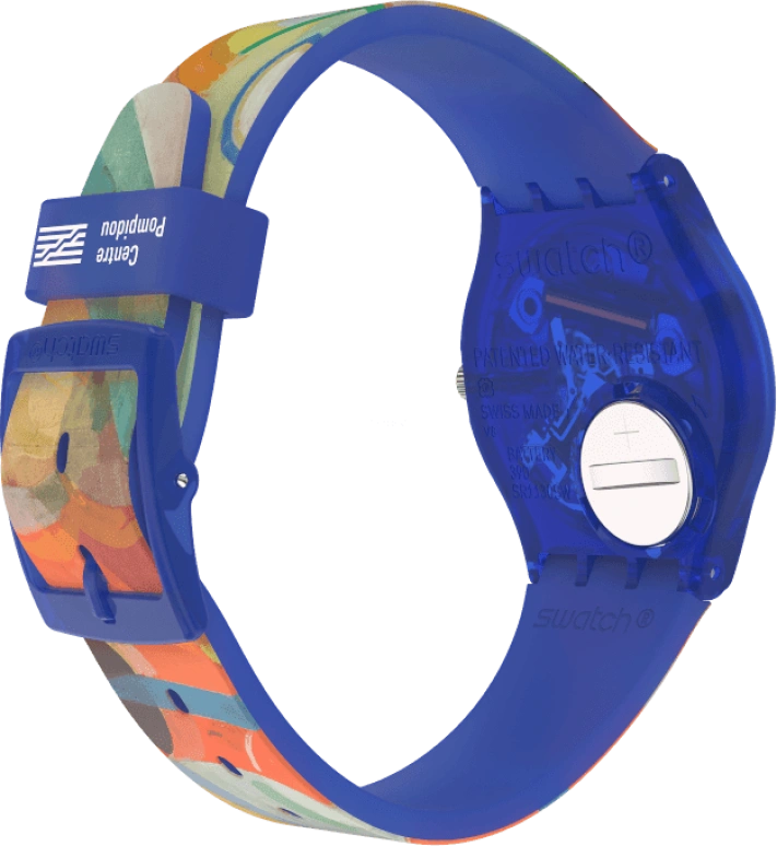 Swatch,Originals 34mm,34mm,Plastic,Multi-Color,Quartz,Sapphire,Crystal Glass,Round,GZ712