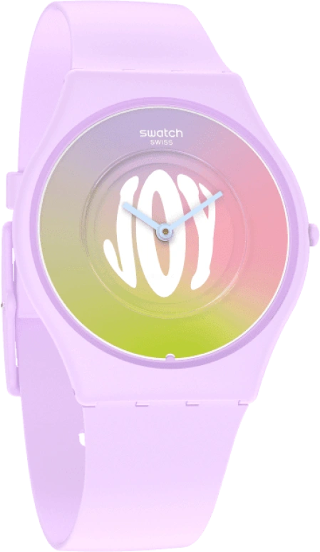 Swatch,SKIN 34mm,34mm,Ceramic,Multi-Color,Quartz,Round,Pink,SS09V101