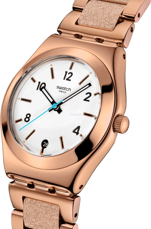 Swatch,IRONY 33mm,33mm,Stainless Steel,White,Quartz,Day,Round,YLG414G