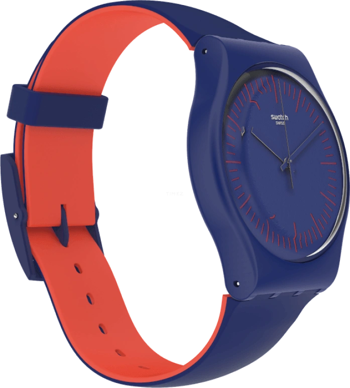 Swatch,Originals 41mm,41mm,Plastic,Blue,Sapphire,Crystal Glass,SUON146