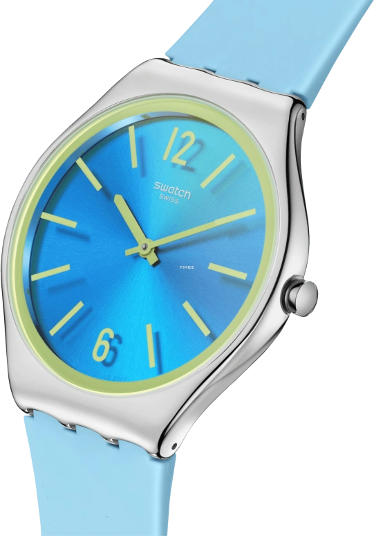 Swatch,Swatch Essentials 38mm,38mm,Stainless Steel,Blue,Quartz,Sapphire,Crystal Glass,Round,SYXS156