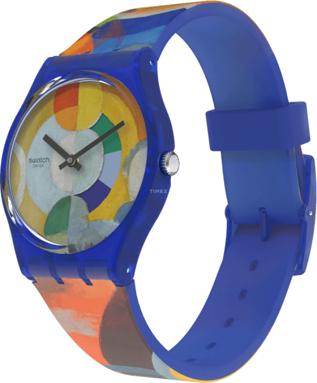 Swatch,Originals 34mm,34mm,Plastic,Multi-Color,Quartz,Sapphire,Crystal Glass,Round,GZ712