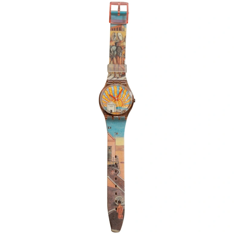 Swatch,Other 34mm,34mm,Plastic,Multi-Color,Quartz,Sapphire,Crystal Glass,Tonneau,GP107