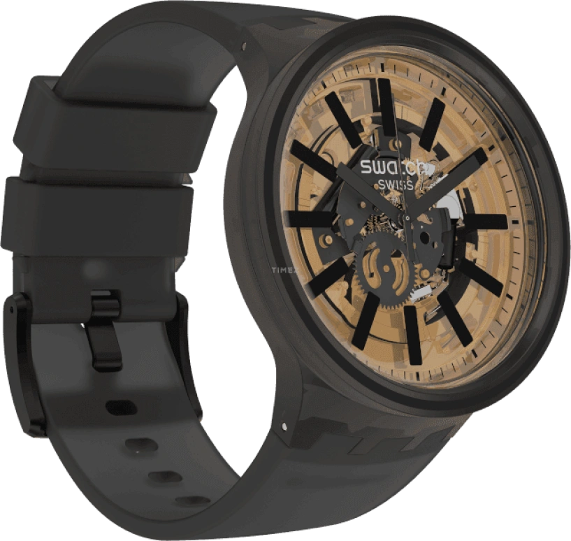 Swatch,THE BOLD 47mm,47mm,Plastic,Coffee,Brown,SO27B115