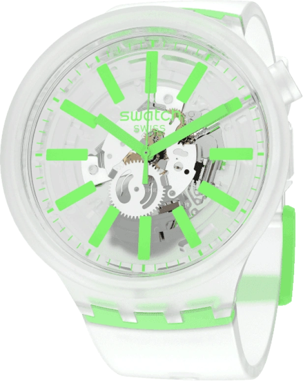 Swatch,THE BOLD 47mm,47mm,Plastic,White,SO27E104