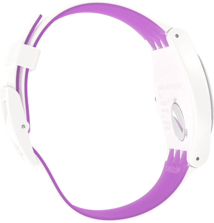 Swatch,Originals 41mm,41mm,Plastic,White,Sapphire,Crystal Glass,SUOW173