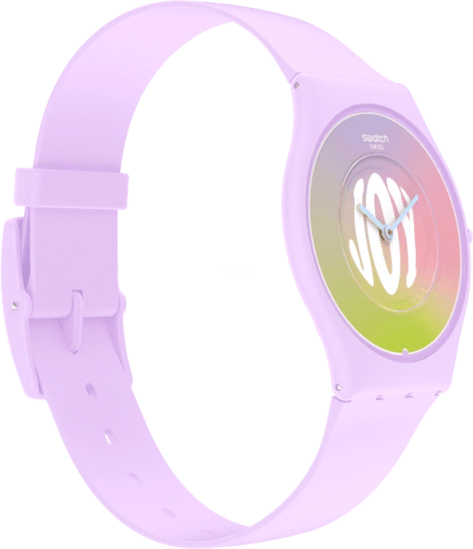 Swatch,SKIN 34mm,34mm,Ceramic,Multi-Color,Quartz,Round,Pink,SS09V101