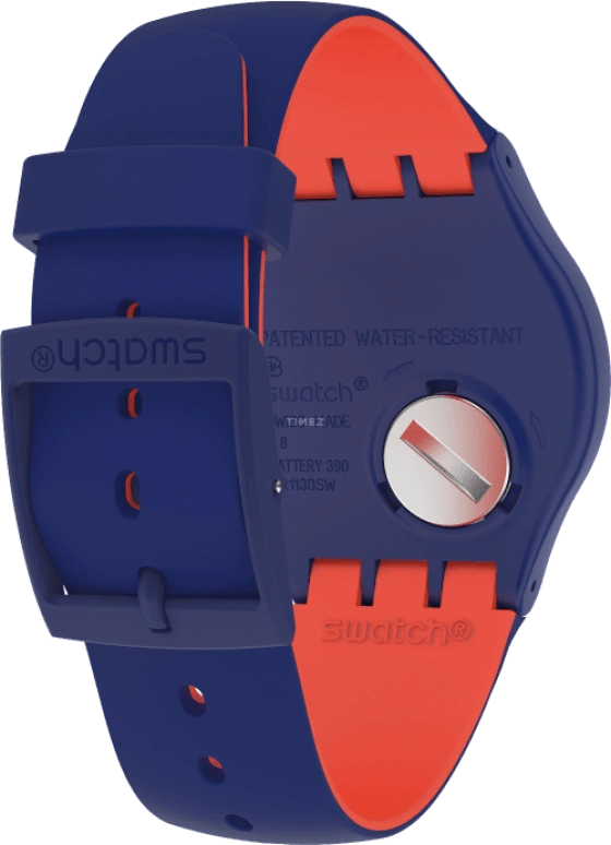 Swatch,Originals 41mm,41mm,Plastic,Blue,Sapphire,Crystal Glass,SUON146