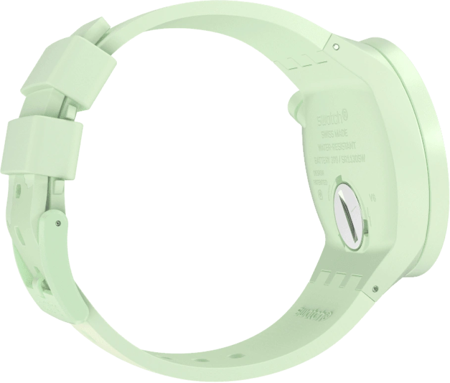 Swatch,THE BOLD 47mm,47mm,Bioceramic,Ceramic,Green,Quartz,Sapphire,Crystal Glass,Round,SB03G100
