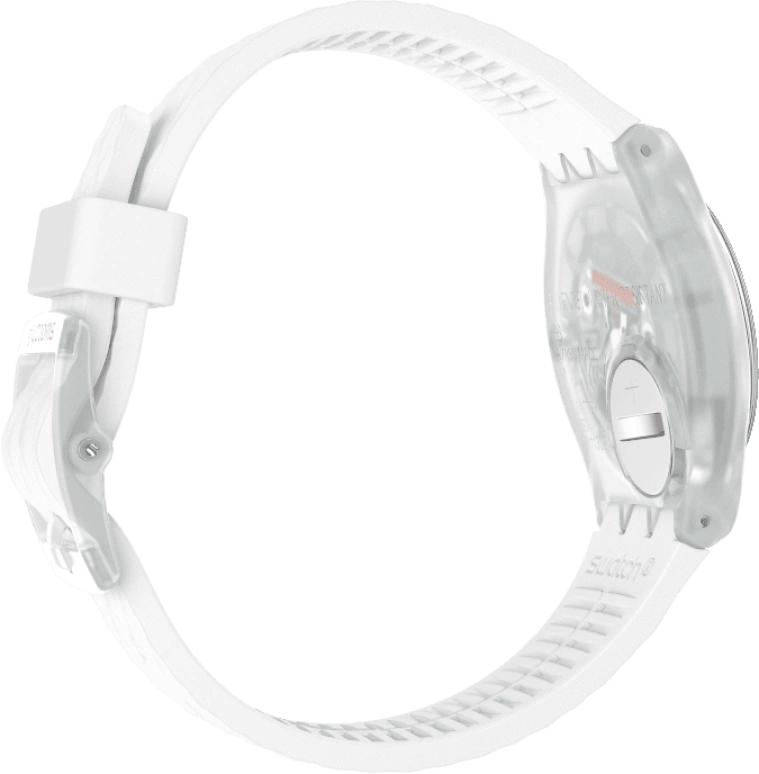Swatch,Originals 34mm,34mm,Plastic,White,Quartz,Baton,GE286