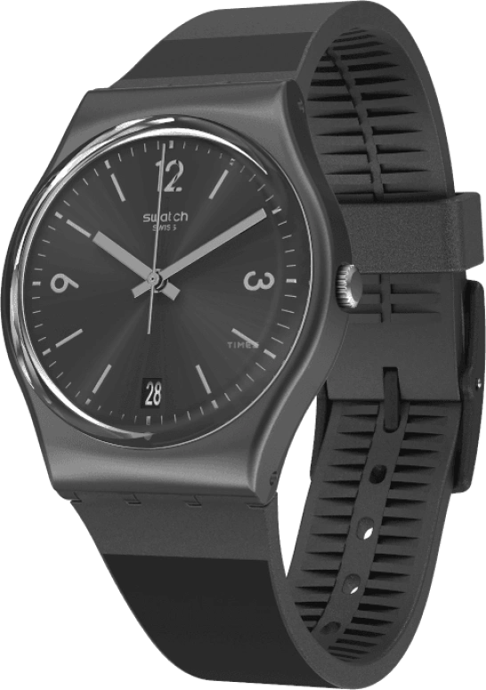 Swatch,Originals 34mm,34mm,Plastic,Black,Quartz,Round,GB430