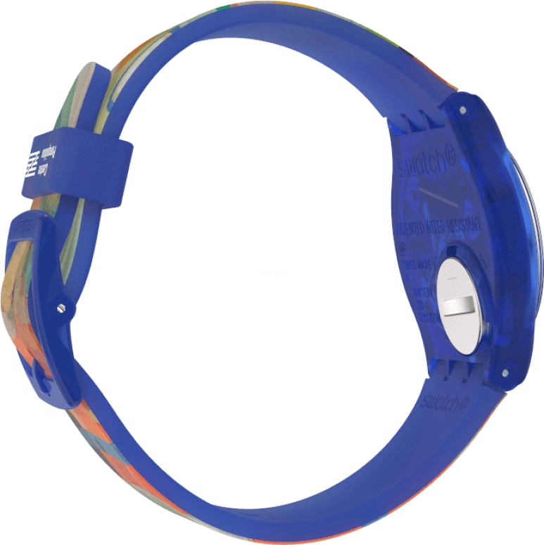 Swatch,Originals 34mm,34mm,Plastic,Multi-Color,Quartz,Sapphire,Crystal Glass,Round,GZ712