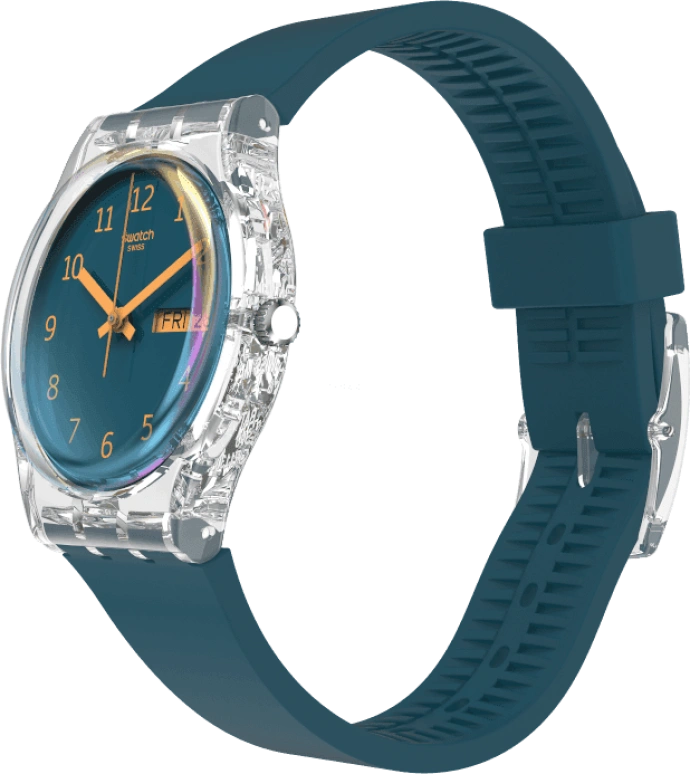 Swatch,Originals 34x39.20mm,34x39.20mm,Plastic,Coffee,Cyan,GE721