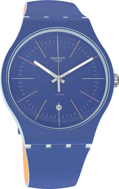 Swatch,Originals 41mm,41mm,Plastic,Blue,SUOS403