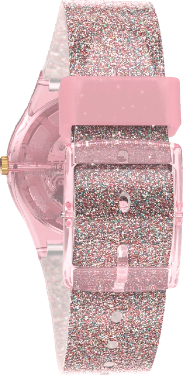 Swatch,Originals 34mm,34mm,Plastic,Pink,Sapphire,Crystal Glass,GP168