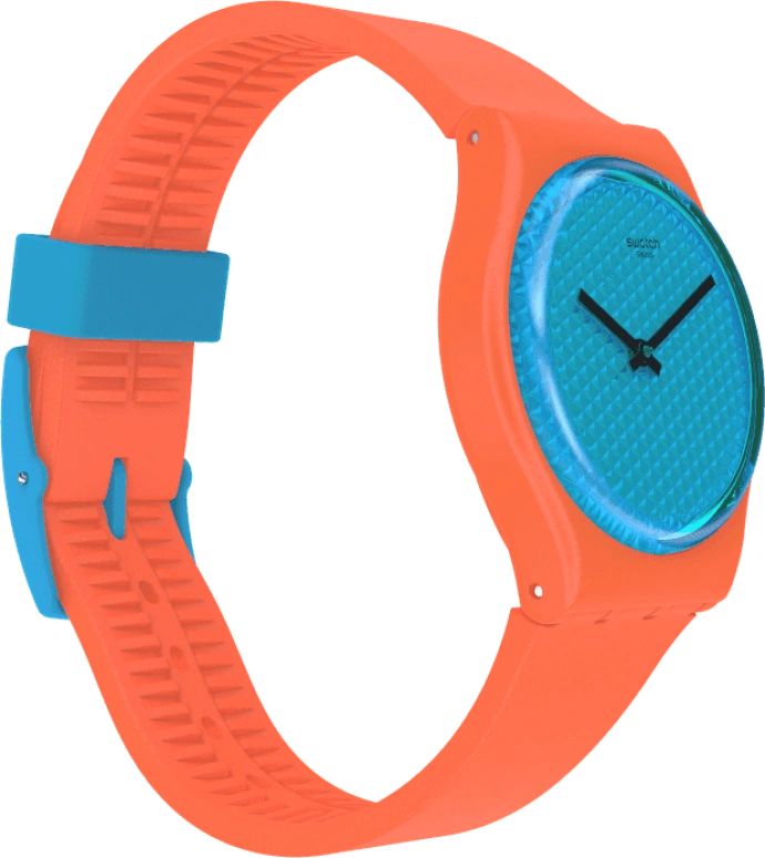 Swatch,Originals 34mm,34mm,Plastic,Blue,GO121